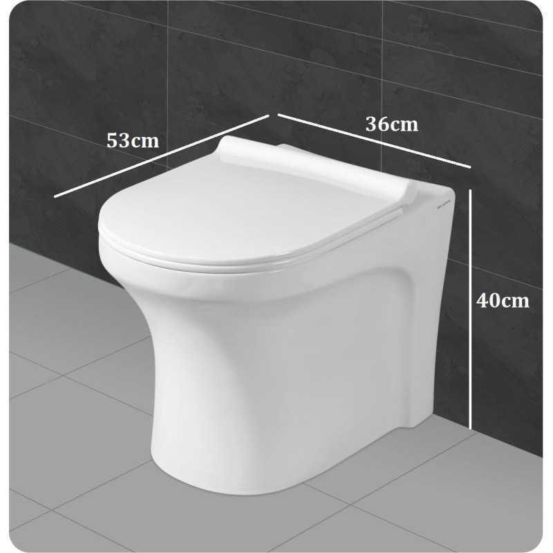 Buy Belmonte Ceramic Floor Mounted Western Commode Toilet Ewc P Tra