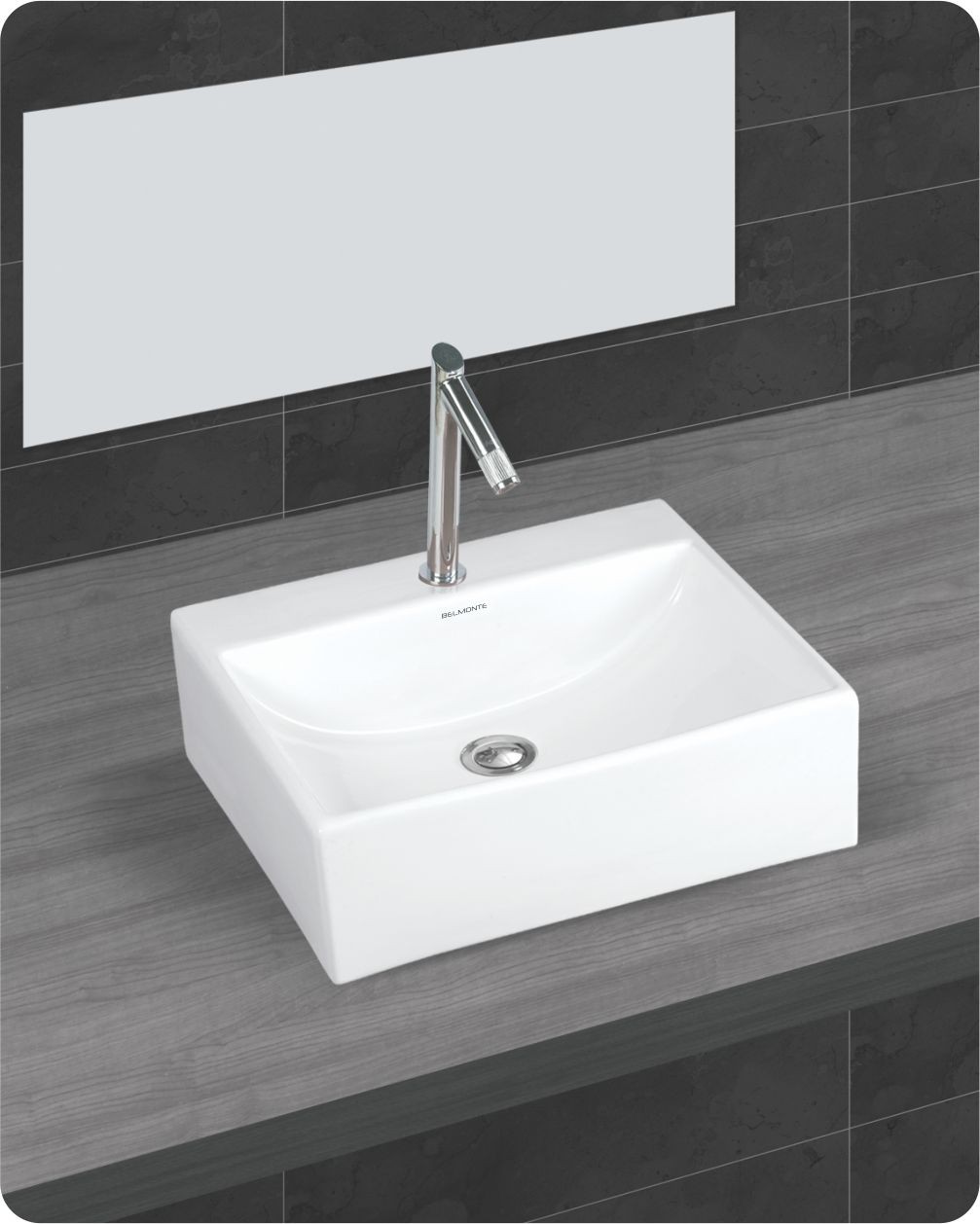 Buy Belmonte Table Top Wash Basin Casanova 18 Inch X 15 Inch - Whit...