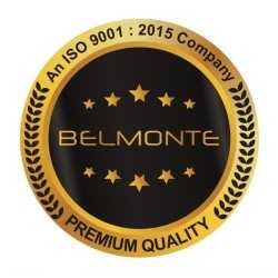Belmonte Ceramic Floor Mounted European Water Closet/EWC Retro S Trap 100mm / 4 Inch 53cm x 36cm x 40cm Glossy Finish Full Black