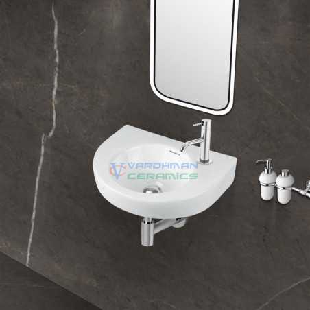 Belmonte Small Wall Hung Wash Basin for Bathroom Rado - White