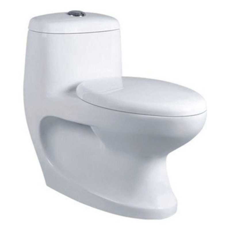 Combo of Belmonte Toilet Seat Square S Trap with Sofia Pedestal Wash Basin  - White