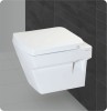 Belmonte Bathroom Toilet Seat / Commode Wall Mounted EWC Square White