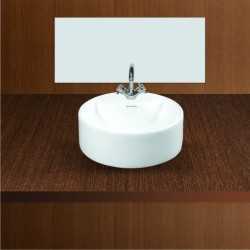 Belmonte Table Top Wash Basin Round 16 Inch X 16 Inch - White