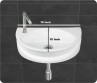 Belmonte Wall Hung Wash Basin Niko - White