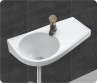 Belmonte Wall Hung Wash Basin Half Stol Platform - White