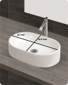 Belmonte Table Top Wash Basin Capsul 20 Inch X 12.50 Inch - Ivory