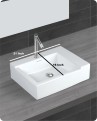 Belmonte Table Top Wash Basin Sumith 20.50 Inch X 16 Inch - White