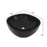 Belmonte Ceramic Designer Table Top Wash Basin Black Multi Color Olive-09