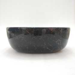 Buy Belmonte Ceramic Designer Table Top Wash Basin Black Multi Colo...