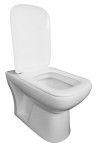 Belmonte Ceramic European Water Closet Commode Toilet EWC P Trap with Seat Cover Square - White