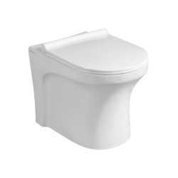 Belmonte Ceramic Floor Mounted Western Commode Toilet EWC P Trap Retro White