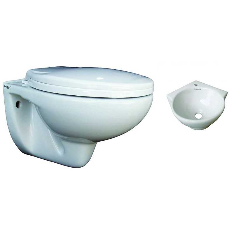 Belmonte Bathroom Wall Hung Water Closet / EWC Mini Model Ivory