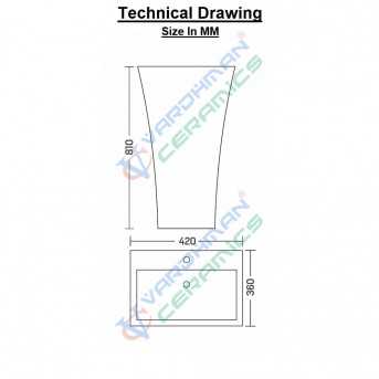 "Belmonte Rimless Commode with Wash Basin Combo Green Color"