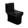 Black Toilet One Piece Western Commode Glossy Full Black Ceramic Floor Mount S Trap 225mm Belmonte