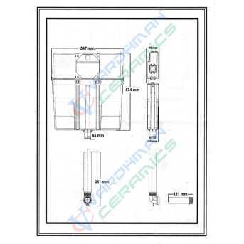 Belmonte Wall Mount Toilet Cera with Pneumatic Concealed Cistern - White