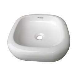 Belmonte Table Top Wash Basin Slash 16 Inch X 16 Inch - Ivory