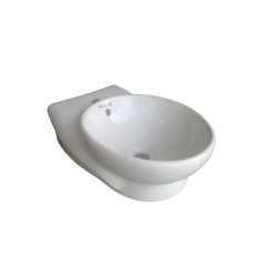 Belmonte Table Top Wash Basin Ovo 12 Inch X 17 Inch - White