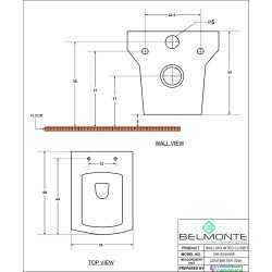 Belmonte Wall Hung Water Closet Square With Flush Valve & Soft Close Seat Cover - Ivory