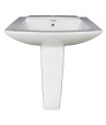 Combo of Belmonte Water Closet Square with Altis Pedestal Wash Basin - White