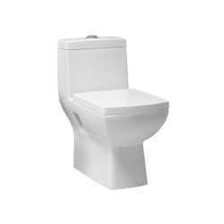 Combo of Belmonte Water Closet Square with Cera Pedestal Wash Basin - White