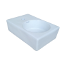 Belmonte Table Top Wash Basin Vega 10 Inch X 15 Inch - White