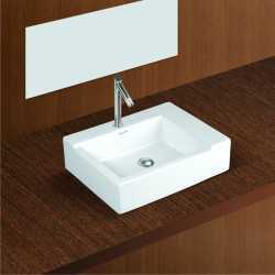 Belmonte Table Top Wash Basin Sumith 20.50 Inch X 16 Inch - Ivory