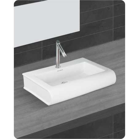 Belmonte Table Top Wash Basin Book 22 Inch X 16 Inch - White