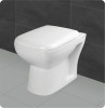 Belmonte Ceramic European Water Closet Commode Toilet EWC S Trap with Seat Cover Square - White