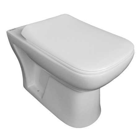 Belmonte Ceramic European Water Closet Commode Toilet EWC S Trap with Seat Cover Square - White