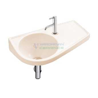 Buy Belmonte Wall Hung Wash Basin Half Stol Platform - Ivory Online...