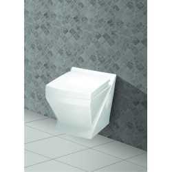 Belmonte Wall Hung Water Closet Crystal With Soft Close Seat Cover - Ivory