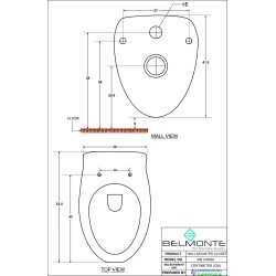 Belmonte Wall Hung Water Closet Cansil With Soft Close Seat Cover - White