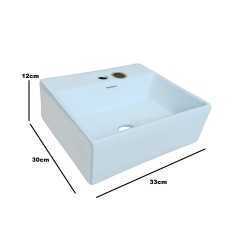 Belmonte Wall Hung cum Table Top Wash Basin Minova - White