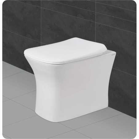 Belmonte Floor Mounted Water Closet / Western Toilet Commode / EWC Battle S Trap with Soft Close Seat Cover - White