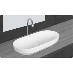 Belamonte Ceramics Tabel Top Wash Basin Rossa 28 x 14 Inch White