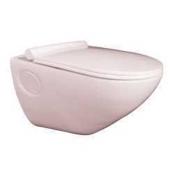 Belmonte Wall Hung Water Closet Titan With Flush Valve & Soft Close Seat Cover - Ivory