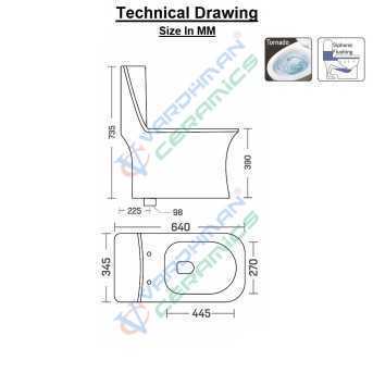 Buy Belmonte Rimless Siphonic Tornado Flushing Western Commode Toil...