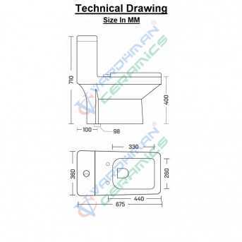 Belmonte Floor Mounted S Trap S Trap Distance 100mm / 4 Inch Western Commode Water Closet Ripone White