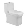 Belmonte P Trap Western Toilet Commode One Piece Floor Mounted Battle White