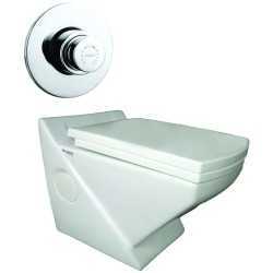 Belmonte Wall Hung Water Closet Crystal With Soft Close Seat Cover - Ivory