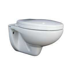 Belmonte Wall Hung Water Closet Mini With Flush Valve & Soft Close Seat Cover - Ivory