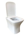 Belmonte Floor Mounted Water Closet / Western Toilet Commode / EWC Battle S Trap with Soft Close Seat Cover - Ivory