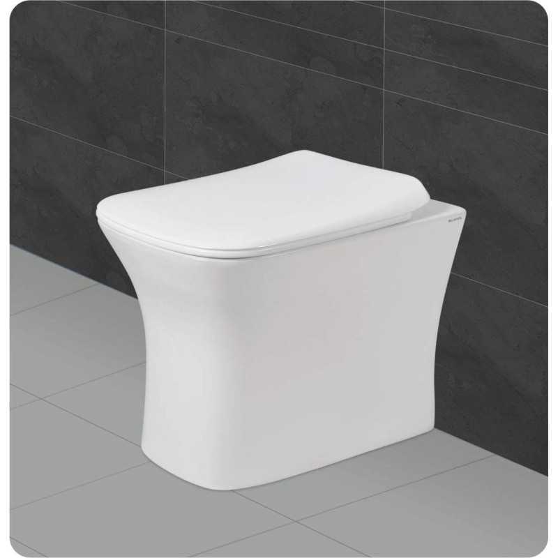 Belmonte Floor Mounted Water Closet / Western Toilet Commode / EWC Battle S Trap with Soft Close Seat Cover - Ivory