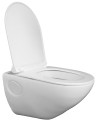 Belmonte Wall Mounted Toilet Seat / Bathroom Commode Titan White