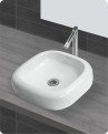 Belmonte Table Top Wash Basin Slash 16 Inch X 16 Inch - White