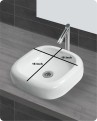 Belmonte Table Top Wash Basin Slash 16 Inch X 16 Inch - Ivory