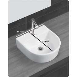 Belmonte Table Top / Wall Hung Wash Basin Spa - Ivory