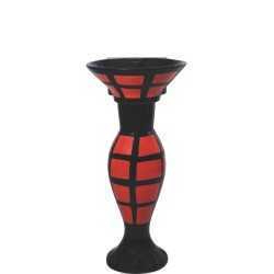 Belmonte Designer Pedestal Wash Basin Dolphin 30 Color - Red & Black