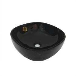 Belmonte Ceramic Designer Table Top Wash Basin Black Multi Color Olive-09