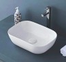 Belmonte Ceramic Table Top Over Counter Wash Basin Sink 14 x 10 x 4.5 Inch Ferry - White